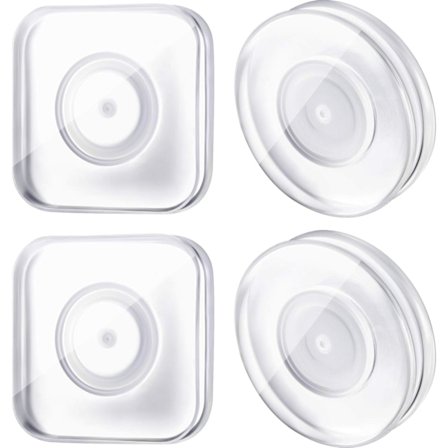 4 Stycken Nano Paste Casual Telefonhållare Nano Magic Stickers Gel Pad Återanvändbar Magic Paste Inga Spår PU för Hem, Bil, Kontorsförvaring (Vit)