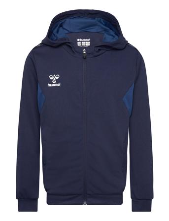 Hmlauthentic Pl Zip Hoodie Kids Tops Sweatshirts & Hoodies Hoodies Blue Hummel