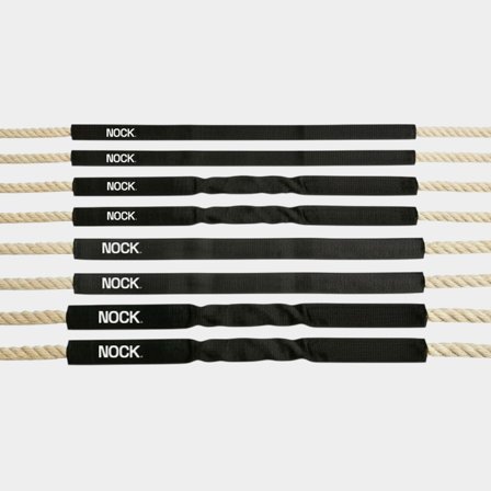 Protection / protection pour amarres NOCK Rope Saver, polyester, protection anti-abrasion pour amarre Ø10 - 16 mm, 50 cm, noir, lot de 8