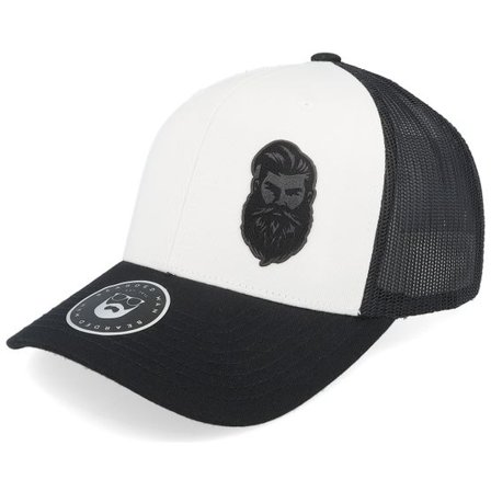 Bearded Man - Svart trucker Keps - Tough Beard Retro Black/White/Black Trucker @ Hatstore