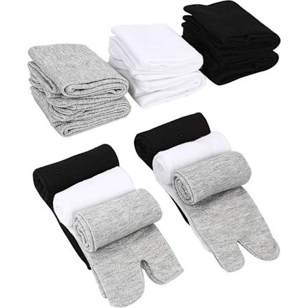 6 Par Unisex Tabi Flip Flop Sokker Geta Sokker Bomulls Split Toe Tabi Sokker (FMY)