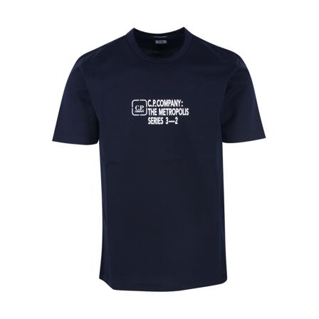 C.p. Company, T-Shirts Blauw, Heren, Maat:XL
