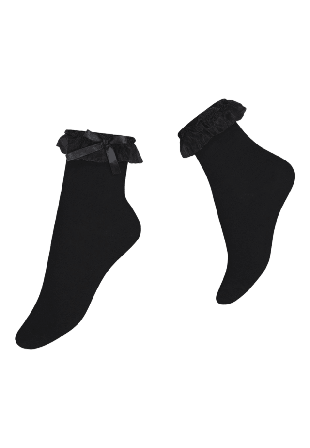 Vogue Chloe Crew Sock Sockor Dam Svart ONESIZE