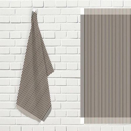 Set med ecru och svarta KENT kökshanddukar i bomull, från Soleil d'ocre