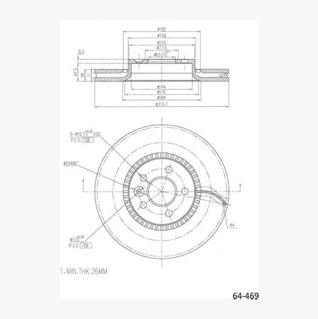 Bromsskiva belagd - Biltema