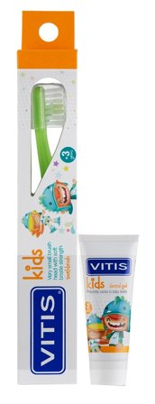 Vitis Kids Kit Spazzolino + Dentifricio Gel 8ml