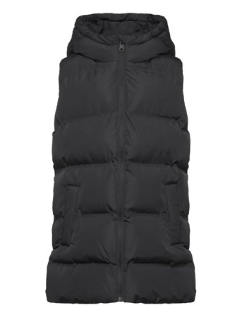 Mango Long Hooded Waistcoat - Black - 13-14