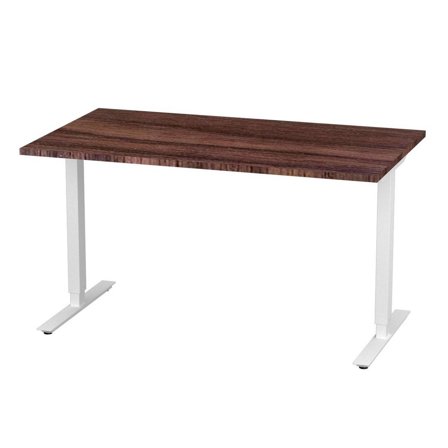 DENORD DESIGN Bord höj/sänk Basic 1400x800 valnöt/vit - Lyreco - Kontorsmöbler och inredning - Bord och hurtsar - Skrivbord - Höj/sänkbar