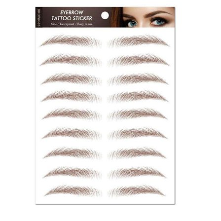 Øjenbrynsklistermærker - falsk tatovering - Klistermærke til tatovering af øjenbryn