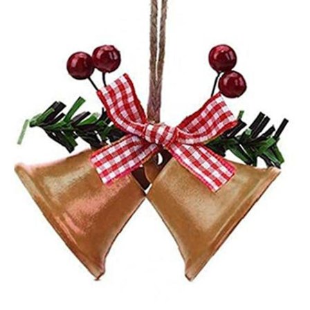 Hengende bjeller for DIY-håndverk Hjem Hage Juletre Dekor Bjeller Gull