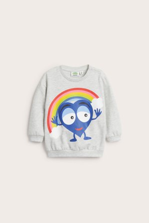 Kappahl | Babblarna-collegepaita | Vaaleanharmaa