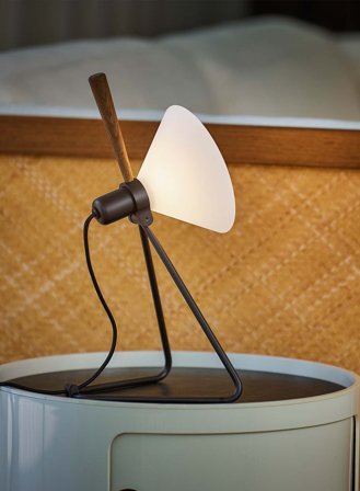 Spot bordlampe/vegglampe - sort