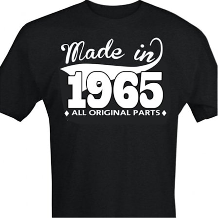 Svart T-shirt med design - Made in 1965 - All original parts