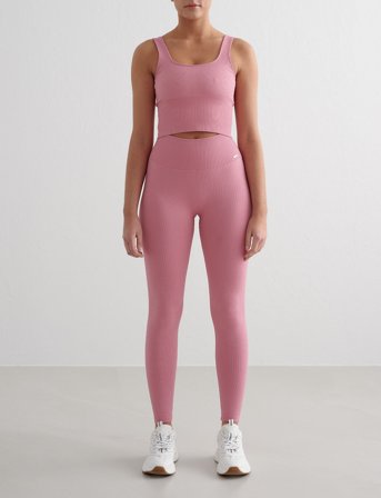 aim ́n Ribbed Seamless Tights - Pink - S