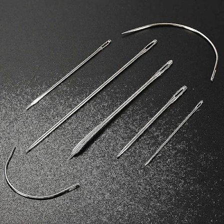 7 stk. Polstring Tæppe Læder Lærred Reparation Buet Håndsæmningsnåle Sæt