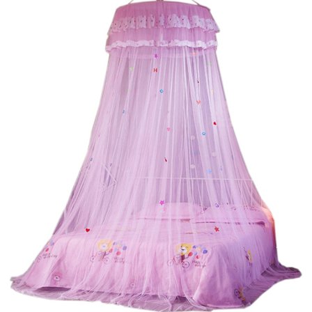 Överkast Myggnät Tyll Barn Spjälsäng Barnrum Prinsessan Dubbelsäng, Rosa