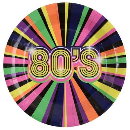 80's Party Papptallerken 10-pakning