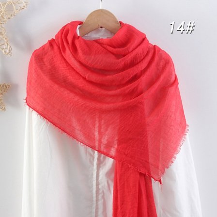 Crinkle Scarf Vanlig Hijab RÖD
