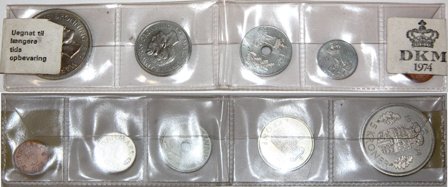 Danmark 1974 - Kgl. møntsæt