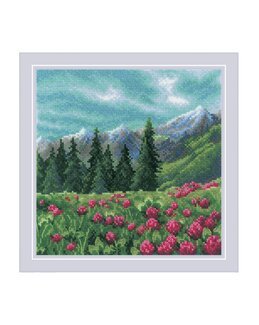 Stickpackung Bild Bergblumen