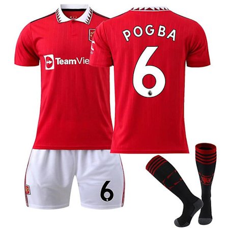 22-23 New anchester United tröja Fotbollströja W POGBA 6 M