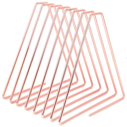 Rose Gold Foldbar Metal Bogstand Holder Organizer til Skolekontor Skrivebord