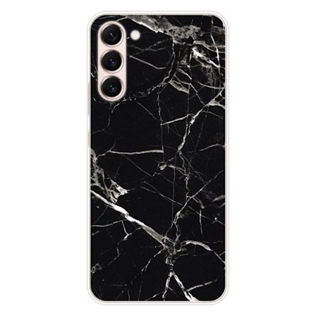 Siliconfodral - Kompatibel med Samsung Galaxy S23 Plus - svart marmor design