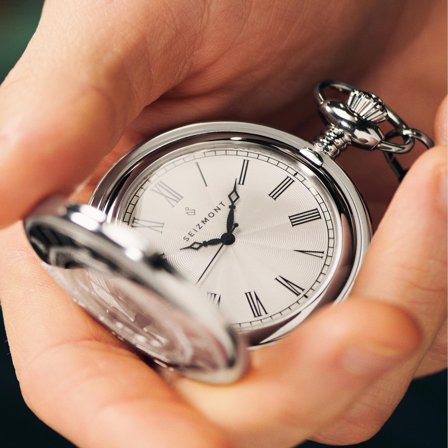 Altair | Montre de poche demi-chasseur argentée pour hommes - Montres de poche et à gousset.