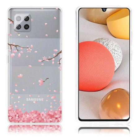Deco Samsung Galaxy A42 5G kotelot - Vaaleanpunainen Kukka Pink