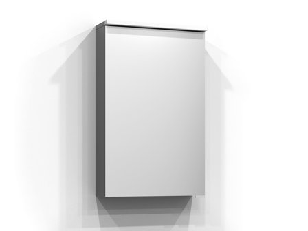 Svedbergs Bloc Spejlskab med LED-belysning Grå, Badeværelse