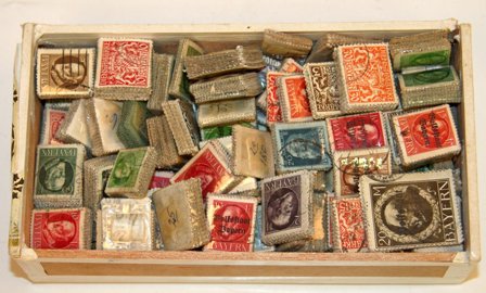 Bayern - Dubletsamling af bundter i 1 cigarkasse - Stemplet