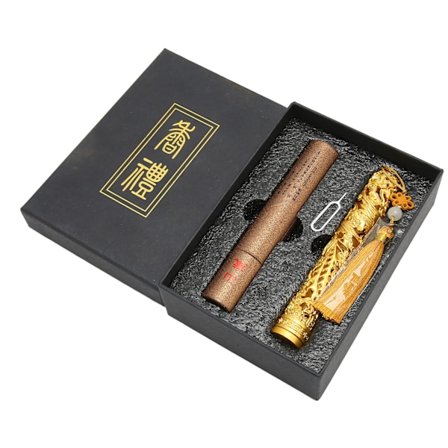 Vertikal Røkelsesbrenner Vintage Gylden Hul Solid Legering Bærbar Vertikal Røkelsespinnestativ Dekorasjon