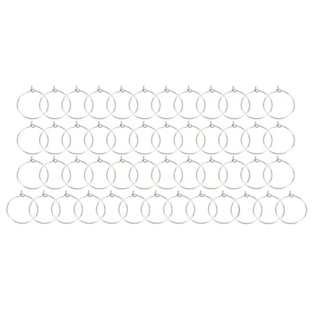 50 ST 20mm Rostfria Stål Örhängen DIY Anti Allergi Vinglasringar Smyckestillverkning Festtillbehör