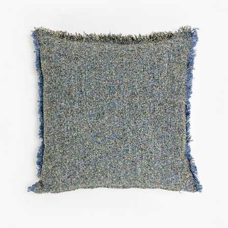 Sininen puuvilla-viskoosityyny, 50x50 cm