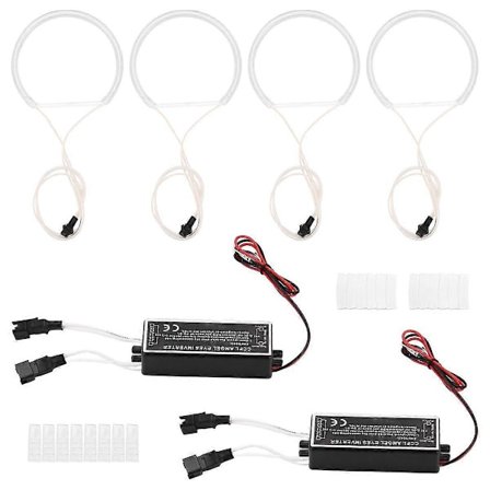 4 stk. Hvite Headlight CCFL LED Angel Eyes Kit Halo Ring DRL Blinklys CCFL Headlight Lampe For E36 E46 E39 E38