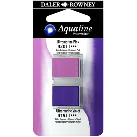 Aquarelle Half-pan Duo Ultramarine Pink/Ultramarine Violet