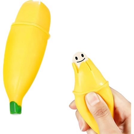Pop Out Banana Pinch Toy Squishy Squeeze Toy, Banana Squishy Fidge