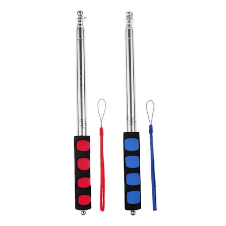 Utdragbar Stång 2,5M Portabel Teleskopisk Handhållen Flaggstång - Blå (FMY)