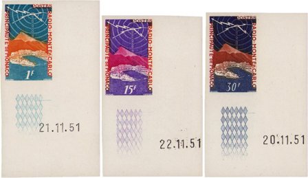 Monaco - YT ND376-378 - Utakket - Postfrisk