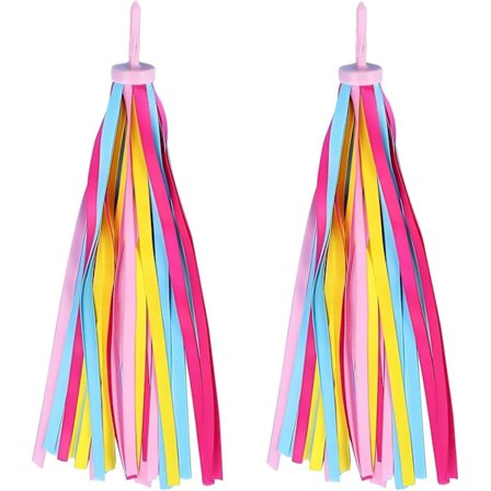 2 st barns regnbågscykelband lämpliga för flickor och pojkar, scooter tofsar, cykelband, flickcykel tofsar, flick-/minicykel