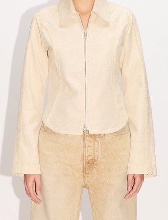 Hope Sweep Shirt Ecru Melange - Cream - 42