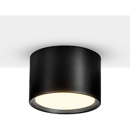 Led-takspotlight Svart Varm Hvit 3000k 12w Taklampe Stue Spisestue Kjøkken Korridor Soverom 140mm [energiklasse E]