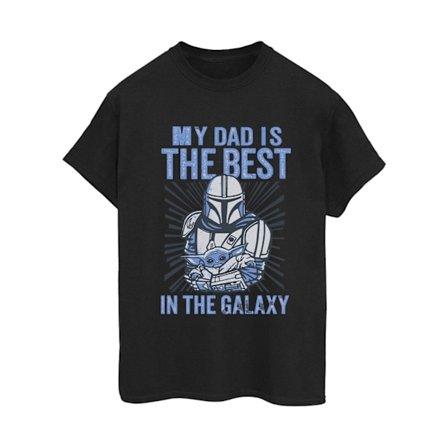Star Wars Dam/Damer Mandalorian Bästa Pappa Bomull Boyfriend T-shirt