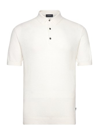 Lindbergh Black | Knitted Cable Polo S/S | S