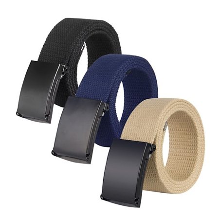 3 st Flip Top Web Bälte Spänne Mode Studenter Casual Canvas Solid