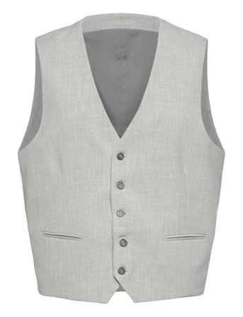 Lindbergh Superflex Relaxed Waistcoat - Grey - XS