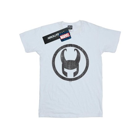 Marvel Dam/Damer Loki Icon Bomull Boyfriend T-shirt XXL Vit