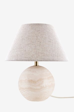Globen Lighting - Bordslampa Castello 35 Beige travertin - Beige - Bordslampor - Från Homeroom