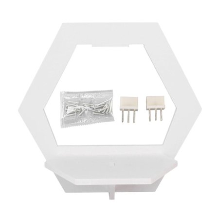 3 stk. sekskantet flytende hylle PVC Moderne Enkel Fint utseende Flytende hylle Veggorganisator Hvit