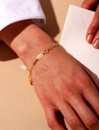 Design Letters Ruth Large Chunky Charm Lock Bracelet, Gold Plated - Gold - ONE SIZE